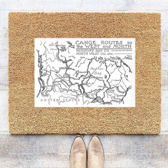 Fur Trade Canoe Routes Coir Doormats