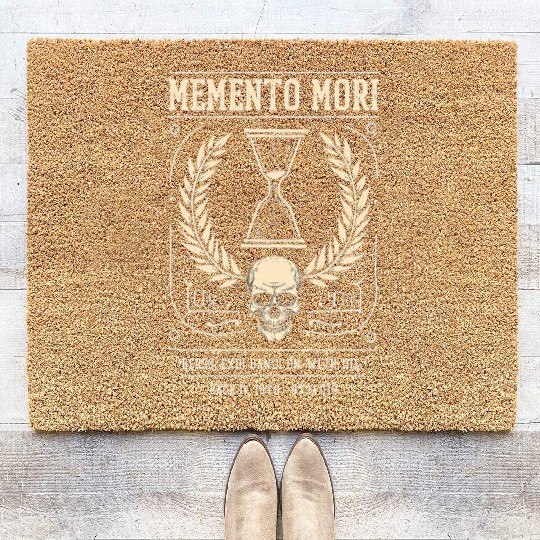 Memento Mori Remember the death Coir Doormats