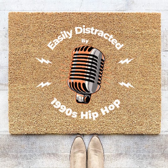 Easily distracted by 1990s Hip Hop Coir Doormats