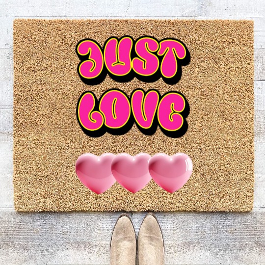 Just Love: Y2K 2000s Heart Coir Doormats