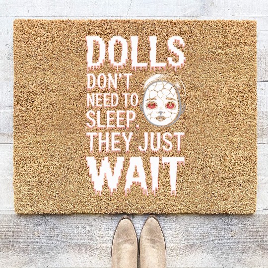 Creepy Dollmaking Haunted Doll Collector Coir Doormats