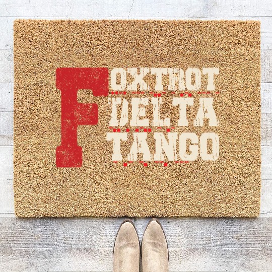 Foxtrot Delta Tango: A Funny Military Code Coir Doormats