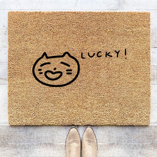 Lucky Cat Coir Doormats