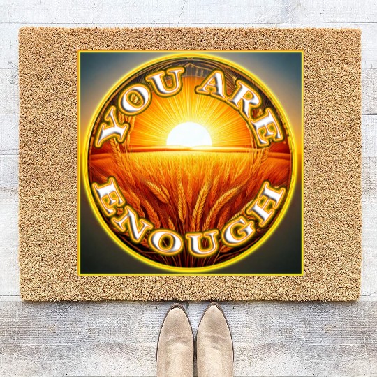 You Are Enough 4 - Let Friends Know They're Enough Coir Doormats