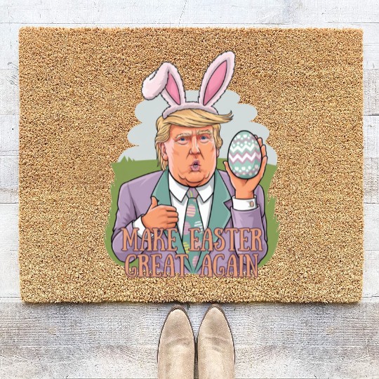 Trump Easter Bunny Coir Doormats