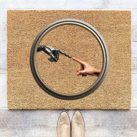Robot and Human Coir Doormats
