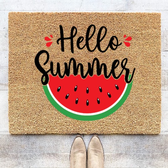 Hello Summer Watermelon Sweet Summer Coir Doormats