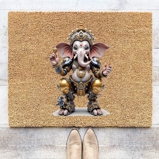 Ganesha, Hindu God Coir Doormats