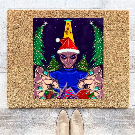 Alien Christmas Gifts Collection Time! Coir Doormats