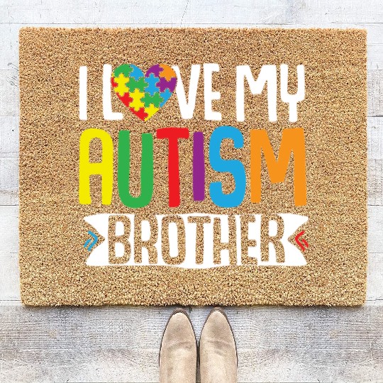Autism Awareness Gift Sister Brother Coir Doormats