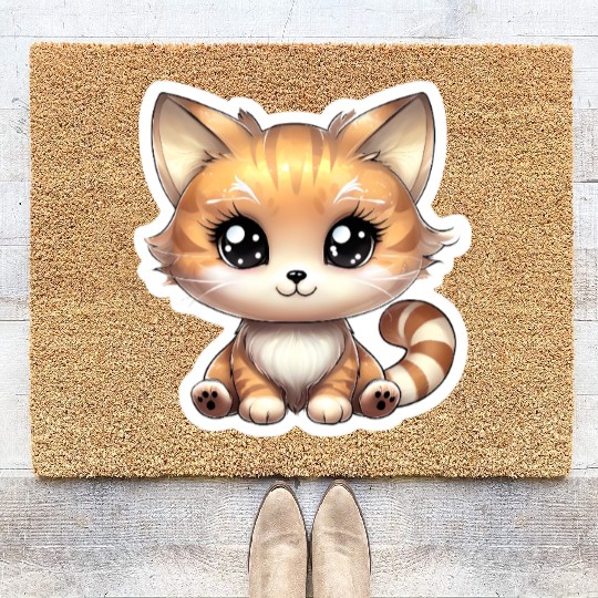 Kawaii Cat Coir Doormats
