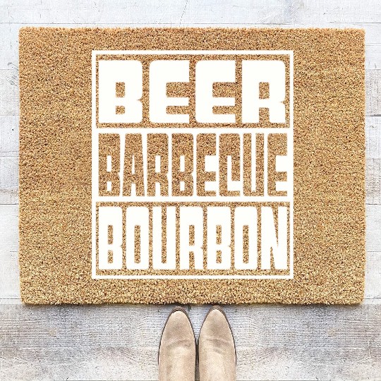 Beer Barbeque Bourbon Coir Doormats