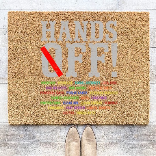 Hands Off Social Security Protest Resist Save D Coir Doormats