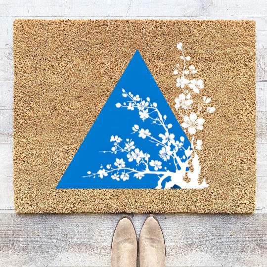 Triangle and Blossom Coir Doormats