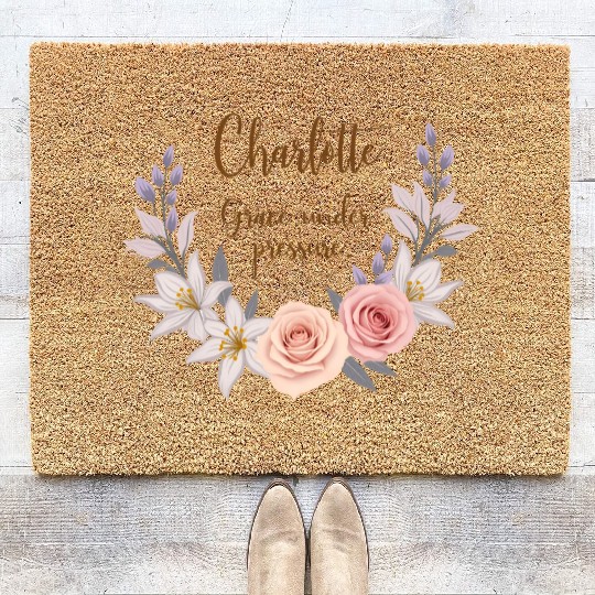Charlotte, grace under pressure Coir Doormats