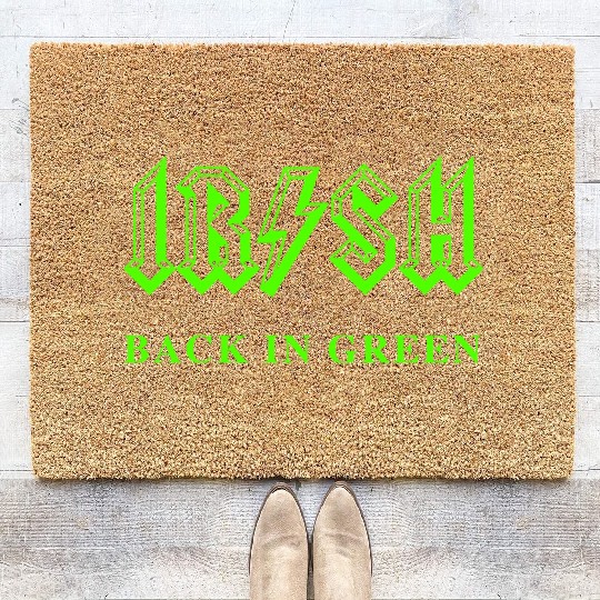 Irish Classic Rock - Back in Green Coir Doormats