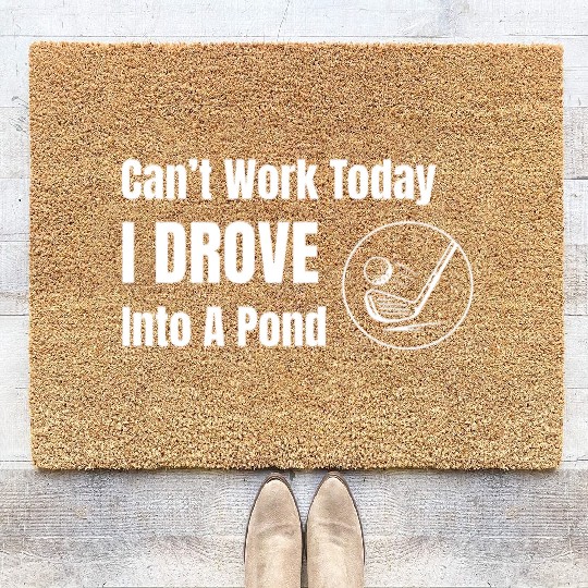 Goss Apparel: I Drove Into A Pond Coir Doormats