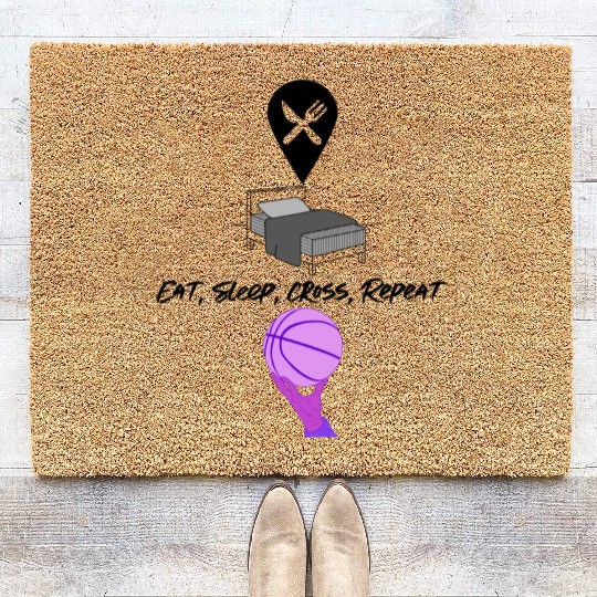 Eat, Sleep, Cross, Repeat Coir Doormats - Casual Unisex