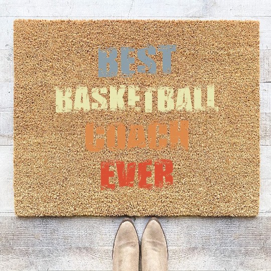 Basketball Coach Motivation Coir Doormats