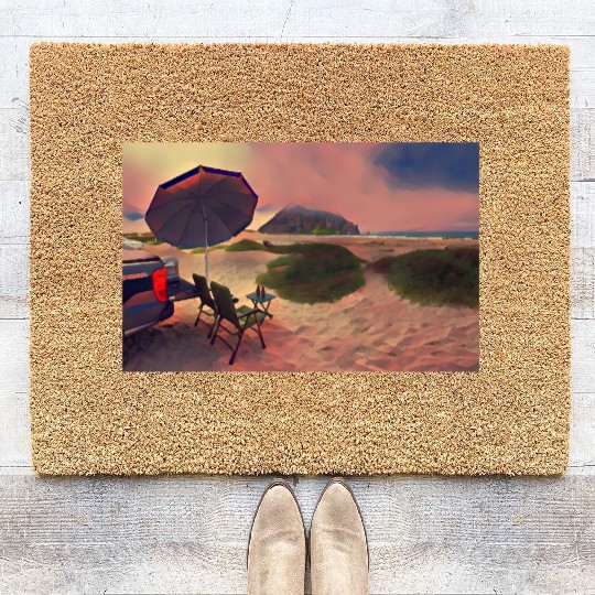 Morro Beach Picnic Coir Doormats