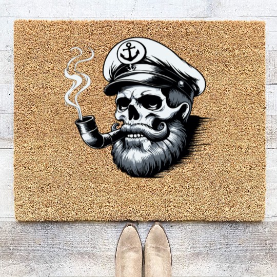 Captain Fisherman Boat Sailing Sailboat Skipper Coir Doormats
