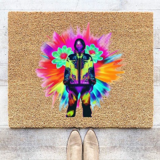 Y2K Bloom: Techwear Meets Luminescent Nature Coir Doormats