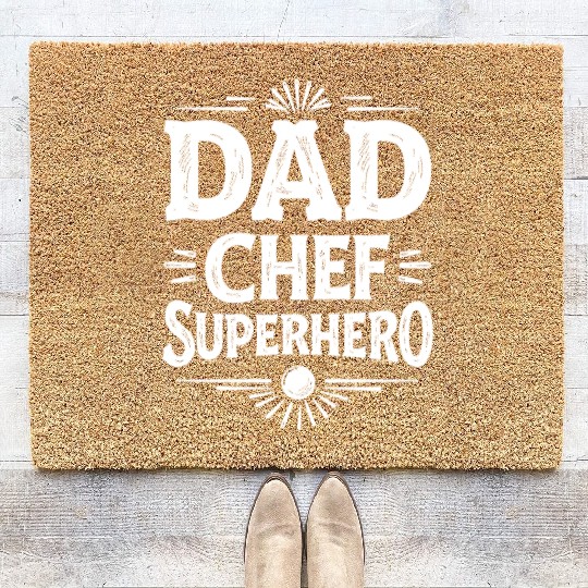 Dad Chef Superhero – Papa Cook Father Coir Doormats