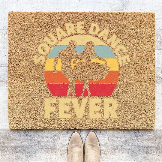 Square Dance Fever Coir Doormats