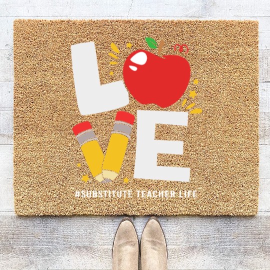 Substitute Teacher Back To School Coir Doormats