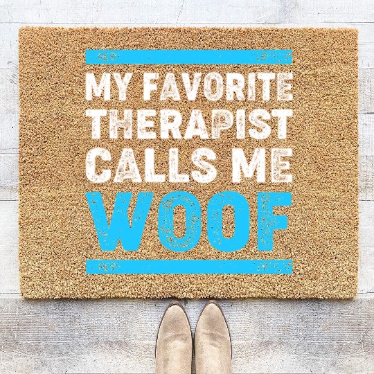 Therapy Dog Lover Psychology Coir Doormats