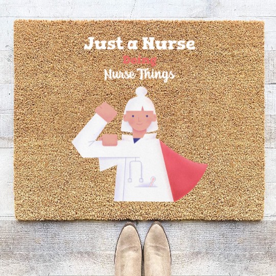 Nurse Doing Nurse Things Coir Doormats