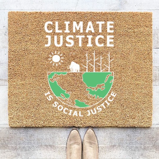 Climate Change Science Earth Day Coir Doormats