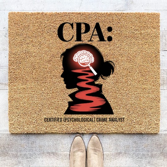 CPA Certified Psychological Crime Analyst Coir Doormats