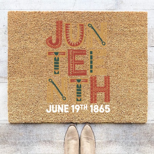 Pride Black History June 1865 Juneteenth Coir Doormats