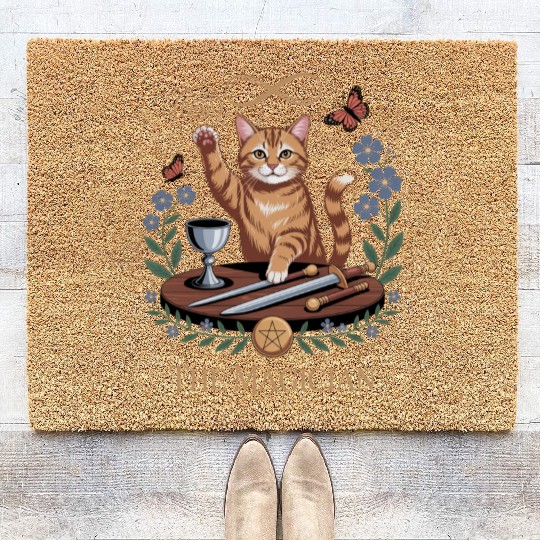 The Magician Tarot Cat Card Coir Doormats