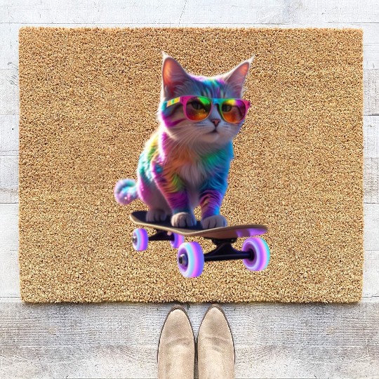Skate Meow Coir Doormats