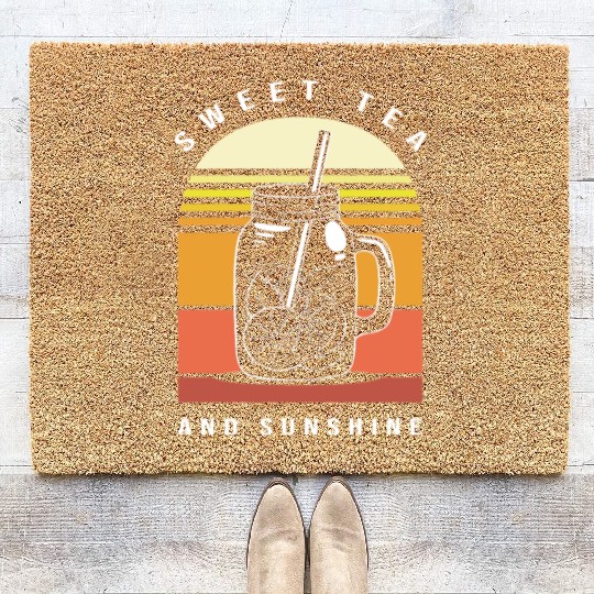 Sweet Tea Lover Morning Drink Coir Doormats