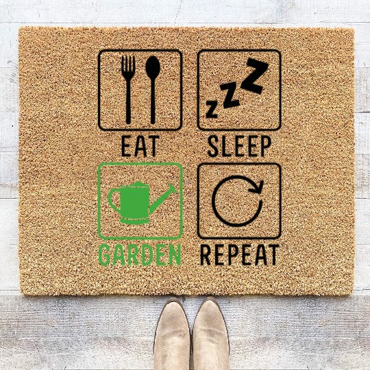 Eat Sleep Code Repeat – Funny Programmer Lifestyle Coir Doormats