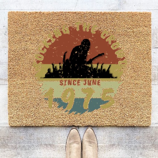 50th Birthday Rocking the crowd GIT 06/1975 Coir Doormats