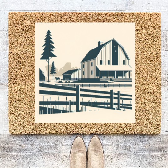 Monochrome Farm Life Coir Doormats