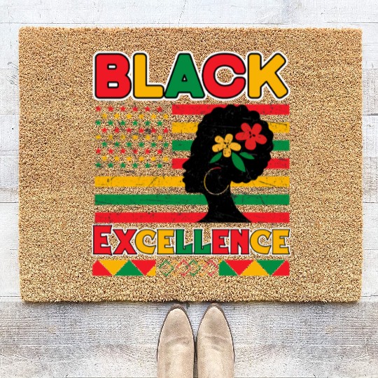 Black Pride Black Excellence Juneteenth Coir Doormats