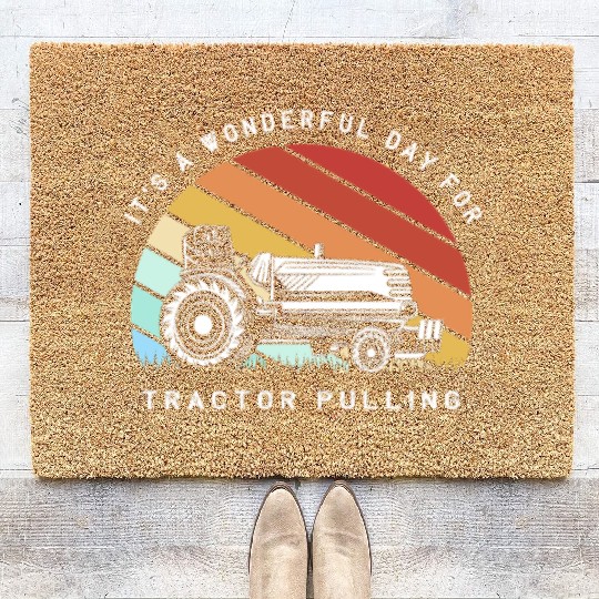 Tractor Pulling Driver Tractors Coir Doormats