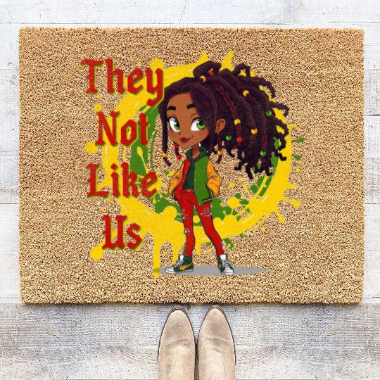 They Not Like Us Black History Melanin African Coir Doormats