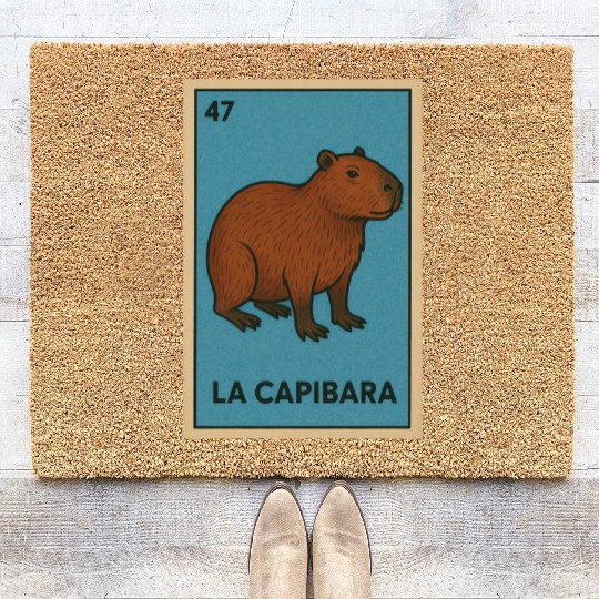 LA CAPIBARA - THE CAPYBARA - LOTERÍA CARD Coir Doormats
