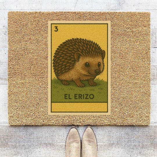 EL ERIZO - THE HEDGEHOG - LA LOTERÍA Coir Doormats