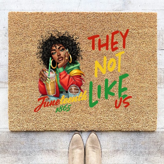 Juneteenth They not like us Coir Doormats