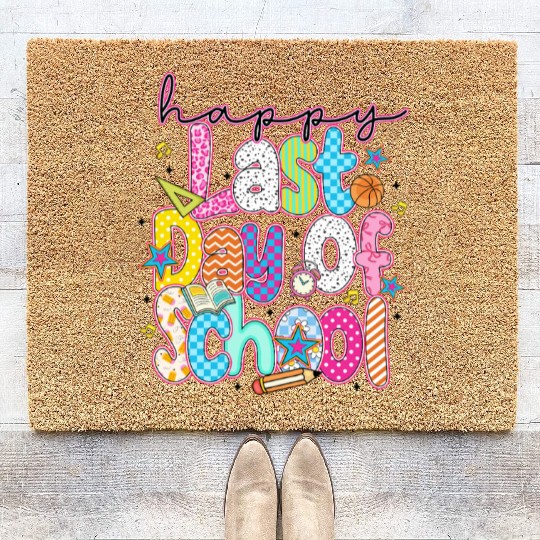 Last Day of School Teacher Summer Coir Doormats