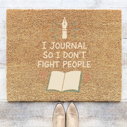 Journaling Aesthetic Creative Planner Life Writing Coir Doormats