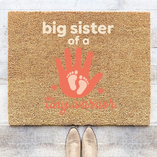 NICU Sibling Preemie Big Brother Big Sister Coir Doormats