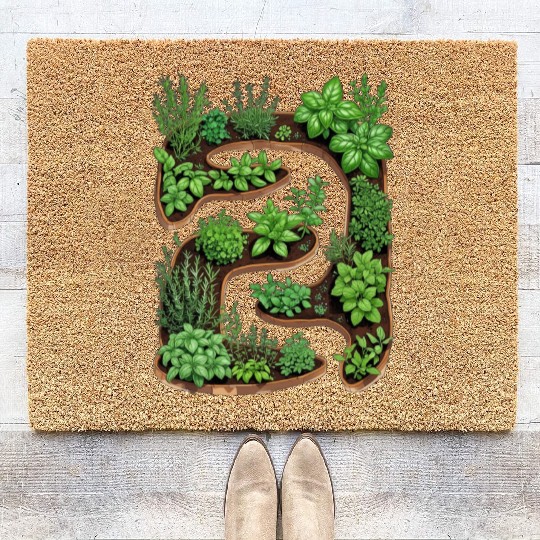 City Herb Garden Oasis Blueprint Coir Doormats